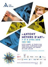 Journées européennes des métiers d'art. Du 7 au 8 avril 2018 à ANTONY. Hauts-de-Seine.  10H00